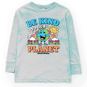 The Juniper Shop SmileyWorld Be Kind To Our Planet Rainbow Youth Long Sleeve Tee - 1 of 4