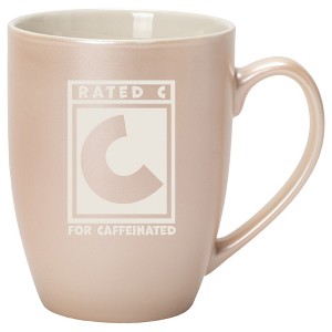 100 North White and Precious Pearl Metallic Finish, 10 Ounce, Comfortably Fits Your Hands, New Bone China Coffee Tea Cup Mug, Rated C For Caffeinated - 1 of 1