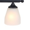Yosemite Home Decor Jordan 3-Light Vanity Light in Matte Black Finish with Frosted White Glass Shades - 3 of 4