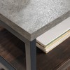 Sauder Market Commons TV Stand for TVs up to 60" Walnut: Mid-Century Modern, Metal Frame, Laminate Surface - 3 of 4