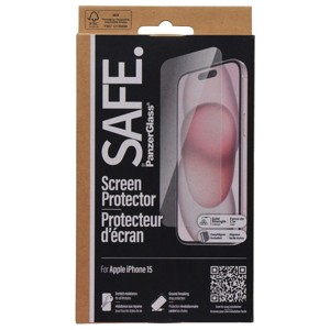 PanzerGlass Safe Series Tempered Glass Screen Protector for Apple iPhone 15 - 1 of 1