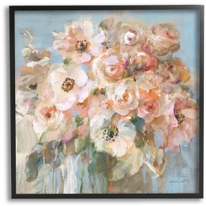 Stupell Industries Blushing Bouquet Pink White Floral Framed Giclee Art - 1 of 4