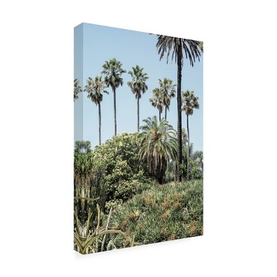 Vertical Mixed Media Palm Tree Landscape Canvas Art