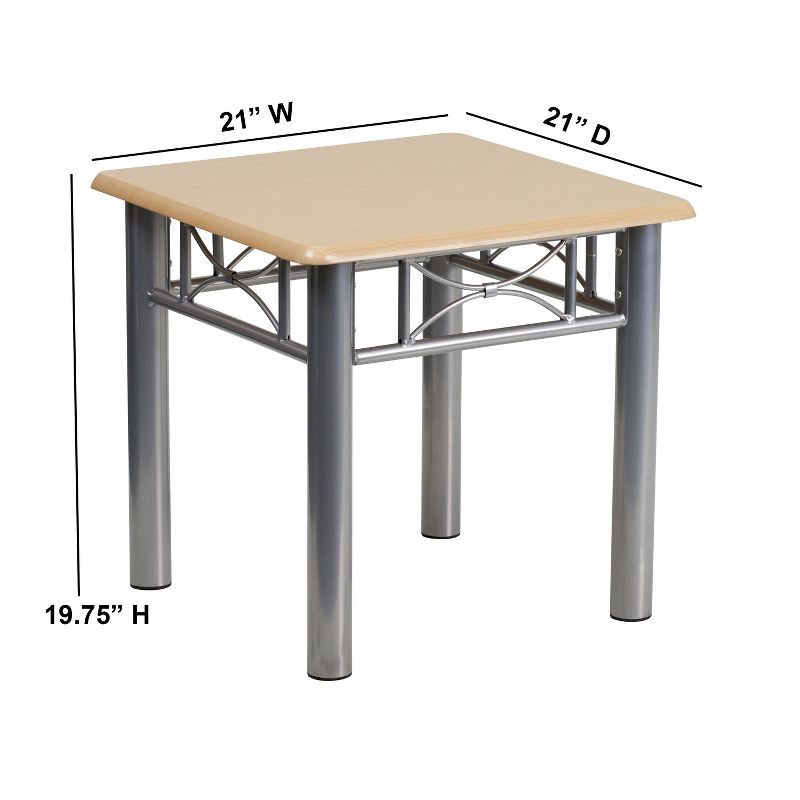 Emma and Oliver Laminate End Table with Steel Frame, 4 of 9