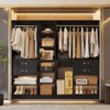 Besiost 80-In Closet System Set with Wood Drawers, Freestanding Closet Organizer with Clothes Rack - 3 of 4