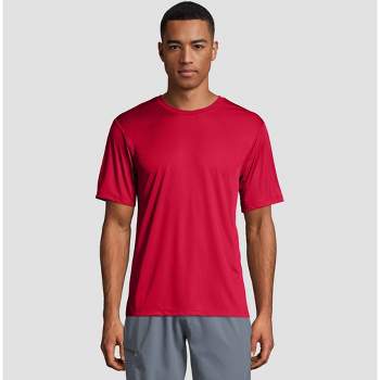 Hanes Men's Cool Dri Performance Short Sleeve T-Shirt -Deep Red L