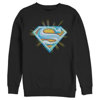Men's Superman Tropical Shield Logo Sweatshirt - Black - Medium
