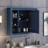 Bathroom Medicine Cabinet with Mirror Door, Wall Mounted Bathroom Storage Cabinet, Bathroom Wall Cabinet with 6 Open Shelves for Bathroom - 4 of 4