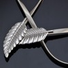 Anna-Kaci Women's Metallic Leaf Design Waist Chain Belt with Sleek Minimalist Band - Silver - 2 of 4