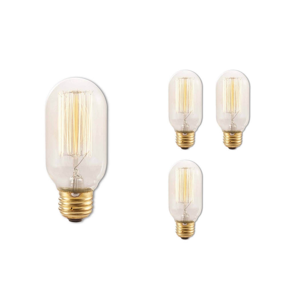 Photos - Light Bulb Bulbrite Set of 4 40W T14 Incandescent Dimmable  2200K E26