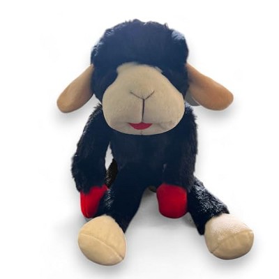 Multipet Black Lamb Chop Plush Dog Toy