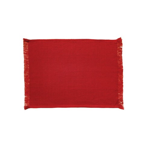 C&f Home Waffle Weave Scarlet Placemat Set Of 6 : Target