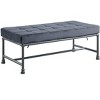 TiramisuBest Classic Cherry Wood Entryway Bench with Fabric Upholstered Seat, 1-Piece Dining Furniture, Traditional Style - 2 of 4