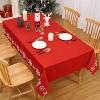 Christmas Tablecloth 60 x 120, Christmas Table Cloth for Rectangle Tables Washable Holiday Decorative Table Cover for Party Kitchen Dining Room - 2 of 4