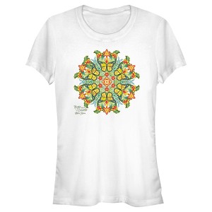 Juniors Womens Encanto Butterfly Mandala By Catalina Estrada T-Shirt - 1 of 4