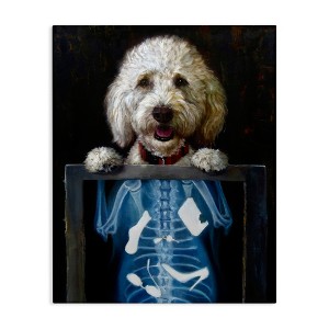 Stupell Industries Funny Dog X-Ray Snacks Canvas Art, 16" x 20" - 1 of 4