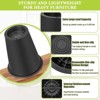 Aoibox Furniture Risers 6 Inch Heavy Duty for Table Desk Couch Bed Frame Dorm Round Leg Lifts Anti-Slip Black 4 Pack - 4 of 4