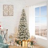 Home Imports Emporium 6.5ft Slim Snow Flocked Christmas Tree with Lights, Skinny Pencil Christmas Tree Prelit with 864 Branch Tips, 250 Warm Lights - 2 of 4