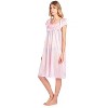 Casual Nights Women's Cap Sleeve Flower Silky Tricot Nightgown - 3 of 4