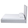Baxton Studio Queen Size Cadmus Channel Tufted Fabric Platform Bed Light Gray - 2 of 4