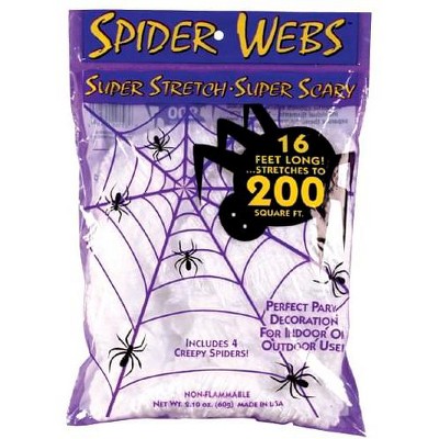 Fun World Super Stretch White Spider Web Prop 2.10 Oz