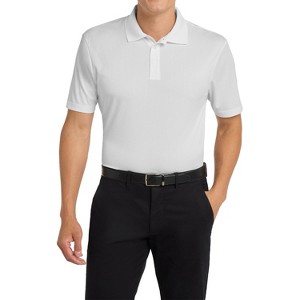 Mafoose Men's Short Sleeve Moisture-Wicking Performance Fine Jacquard Polo Shirt - 1 of 4