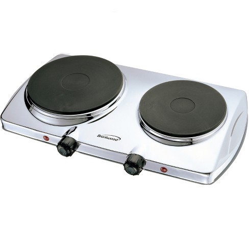 Brentwood Electric 1440w Double Hotplate Chromed : Target