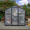 VYNXARIA 6x10 ft Outdoor Polycarbonate Greenhouse Kit with Aluminum Frame,Walk-in Garden Green,Black - 3 of 4