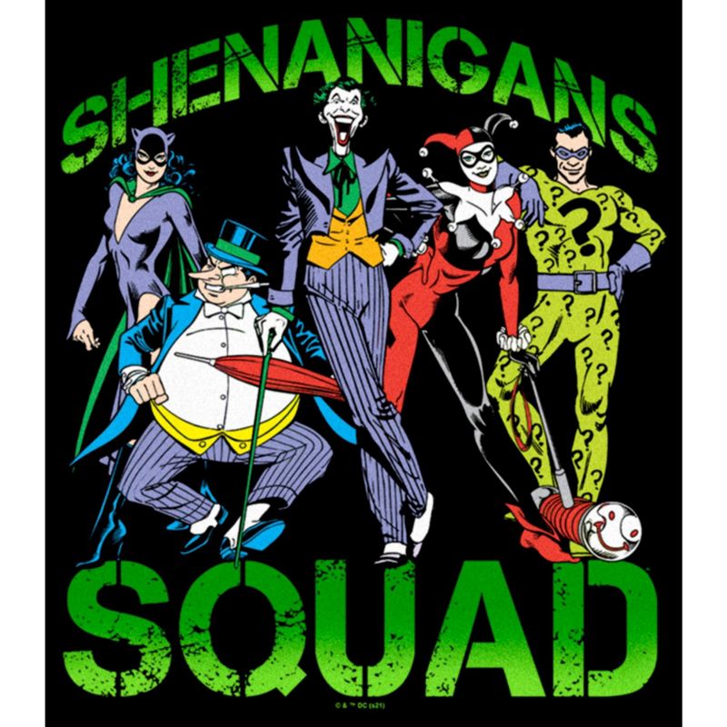 Juniors Womens Batman St. Patrick's Day Shenanigans Squad T-Shirt, 2 of 5