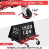 Car Wheel Dolly Jack Set of 2, Heavy Duty Vehicle Rollers Dolly with Twin Rollers & 4" Casters for Garage Repair, Vehicle Moving - 3 of 4