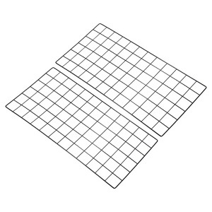 Unique Bargains Metal Wall Photo Pictures Display Decor Wire Grid Panel 2 Pcs - 1 of 4