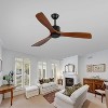 Duclsaty 52" Wood Ceiling Fan NO light, 3 Reversible Blades, with 6 Speeds Reversible DC Motor for Living Room Kitchen Bedroom - 3 of 4