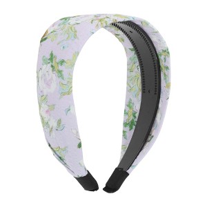 Unique Bargains Fresh Flowers Wide Headband White 1 Pc - 1 of 4