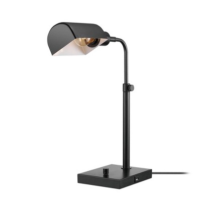 18" Adjustable Height Lucca Table Lamp Matte Black - Globe Electric