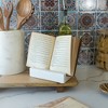 7.75" x 8.5" Kendal White Marble Premium Kitchen Cook Book Holder w/ Foam Feet - 2 of 4
