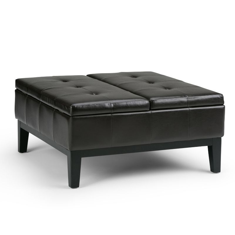 Lancaster Square Coffee Table Storage Ottoman - WyndenHall, 1 of 10