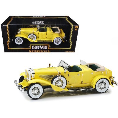 1934 Duesenberg II SJ Yellow "The Great Gatsby" (2013) Movie 1/18 Diecast Model Car by Greenlight