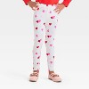 Toddler Girls' Valentine's Day Long Sleeve Top & Bottom Love Set - Cat & Jack™ Medium Red - 4 of 4