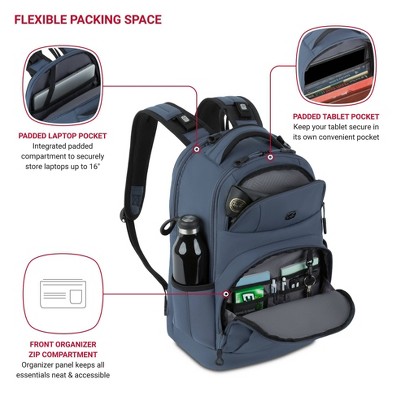 Рюкзаки SWISSGEAR Laptop 18.5" Backpack – Blue — фото 4