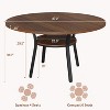47'' Round Dining Table for 4-6 People, Round Farmhouse Dinner Table with Storage Shelf for Kitchen, Living Room (Table Only) - 2 of 4