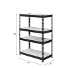 INFURNIC Decorative Bookshelf 4 Tier Industrial Bookcase with Adjustable Shelves and Metal Frame, Black, 17"*32"*48" - 4 of 4