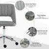 Vinsetto Modern Mid Back Office Chair with Velvet Fabric, Swivel Computer Armless Desk Chair with Hollow Back Design,GRAY - 4 of 4