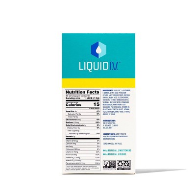 Liquid I.V. Sugar Free Hydration Multiplier Vegan Powder Electrolyte Supplements - White Peach - 0.45oz/10ct_1