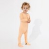 Bellabu Bear Baby Peach Fuzz Bamboo Convertible Footie - 3 of 4