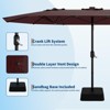 Garvee 15FT Rectangular Patio Umbrella with Base Included - Large Patio Umbrella with Crank Handle, UV Protection for Outdoor Market - 3 of 4