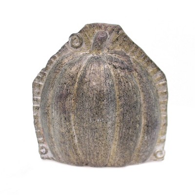 K & K Interiors 5.5 Inch Pumpkin Tabletop Mold Halloween Figurine , Halloween Decor Thanksgiving Figurine Edge (1PC)