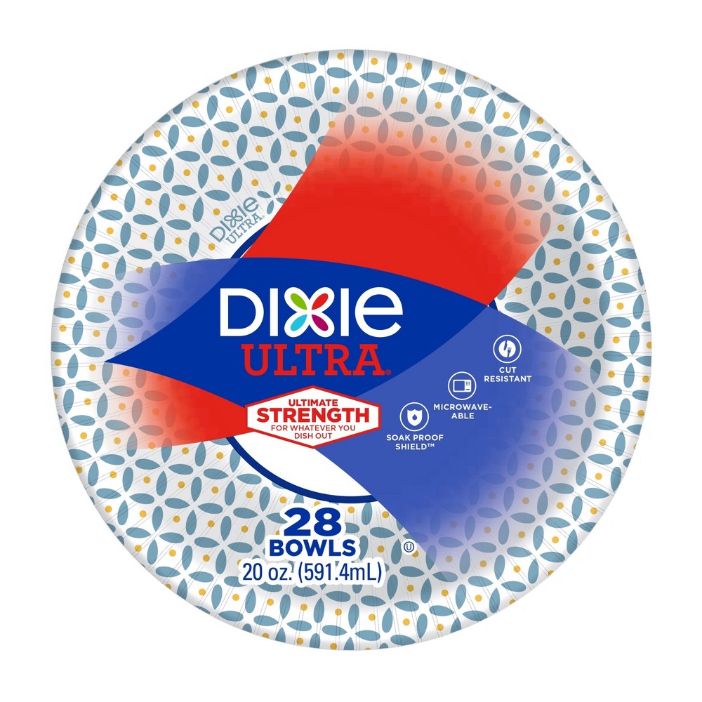 Dixie Ultra Dinner Paper Bowls - 28ct/20oz, Case Pack of 7 Packs of 28 