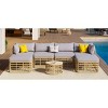 Outdoor 7-Pieces Sectional Sofa Set, All-Weather Rattan Sofa Set with Coffee Table, Freely Combined Sofa with Polyester Cushions–Cuddlewood - 3 of 4