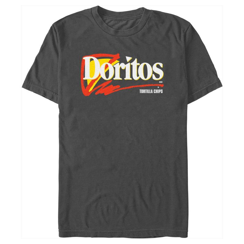 Men's Doritos 90s Logo Grey T-Shirt, 1 of 6