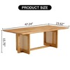NicBex Rectangular Rattan Style Wooden Coffee Table,Rustic Small Round Coffee Table,Low Center Table for Living Room,Office - 3 of 4